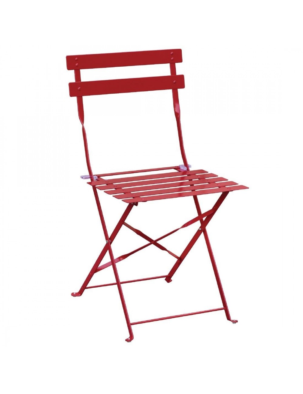 Chaises de terrasse en acier rouge Bolero (Lot de 2)