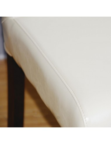 Chaises salle à manger simili cuir crème Bolero (Lot de 2)