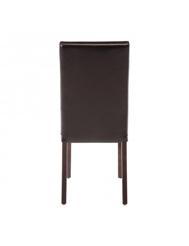 Chaises salle à manger simili cuir noir Bolero (Lot de 2)