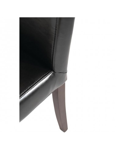 Chaises salle à manger simili cuir noir Bolero (Lot de 2)