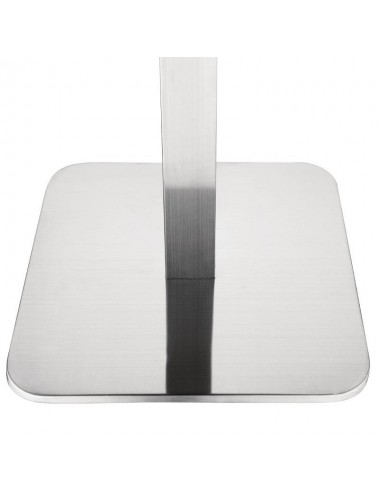 Pied de table carré en acier inoxydable Bolero