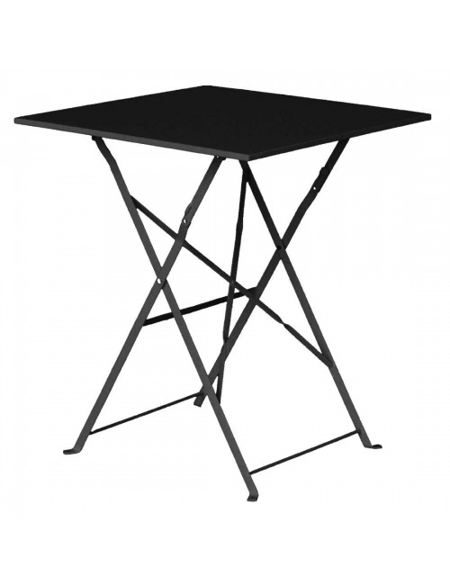 Table de terrasse carrée en acier noir Bolero 600mm Table de terrasse carrée en acier noir Bolero 600mm