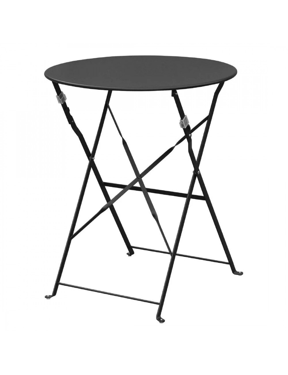 Table de terrasse ronde en acier noir Bolero 595mm